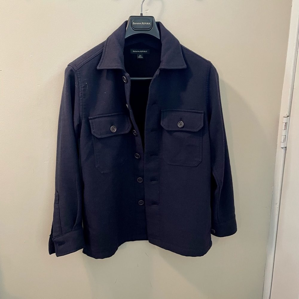 Banana Republic Shirt Jacket Navy XS